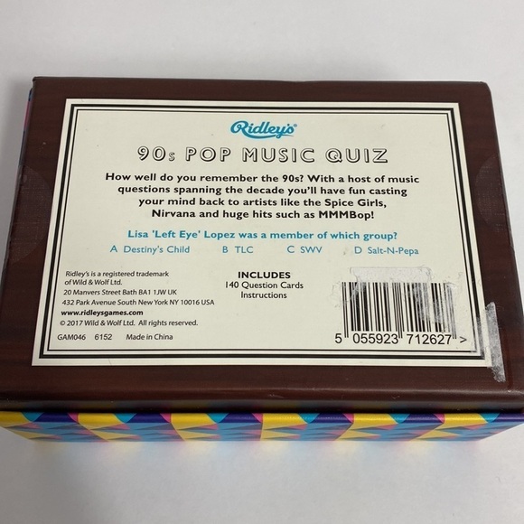 Ridley’s Games Room 90’s pop music quiz game - Picture 2 of 3